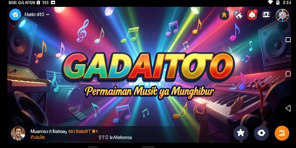 Screenshot pengalaman bermain game Music GADAITOTO yang seru.