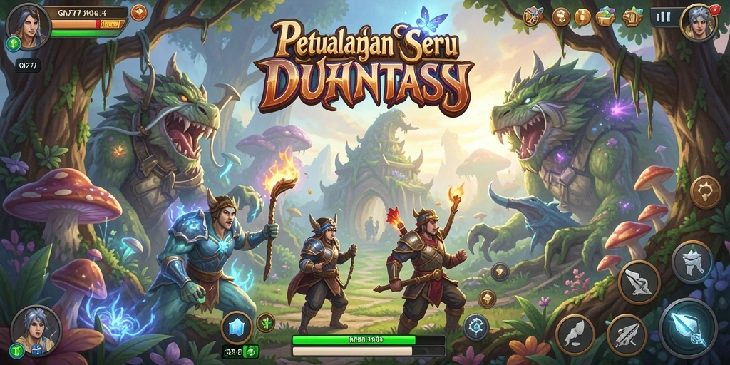 Tampilan utama gameplay GN777 yang menegangkan dan penuh petualangan.