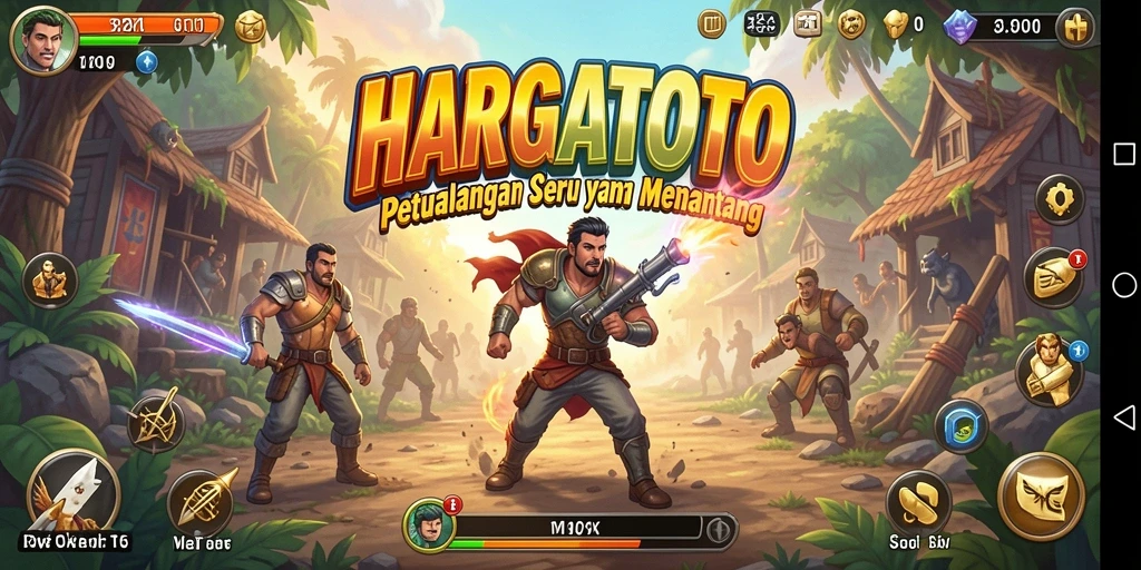 Gameplay HARGATOTO yang mendebarkan dalam dunia petualangan.