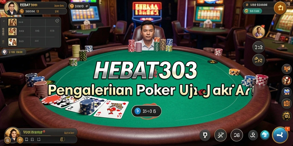Tampilan gameplay HEBAT303 dengan suasana poker yang mengasyikkan.