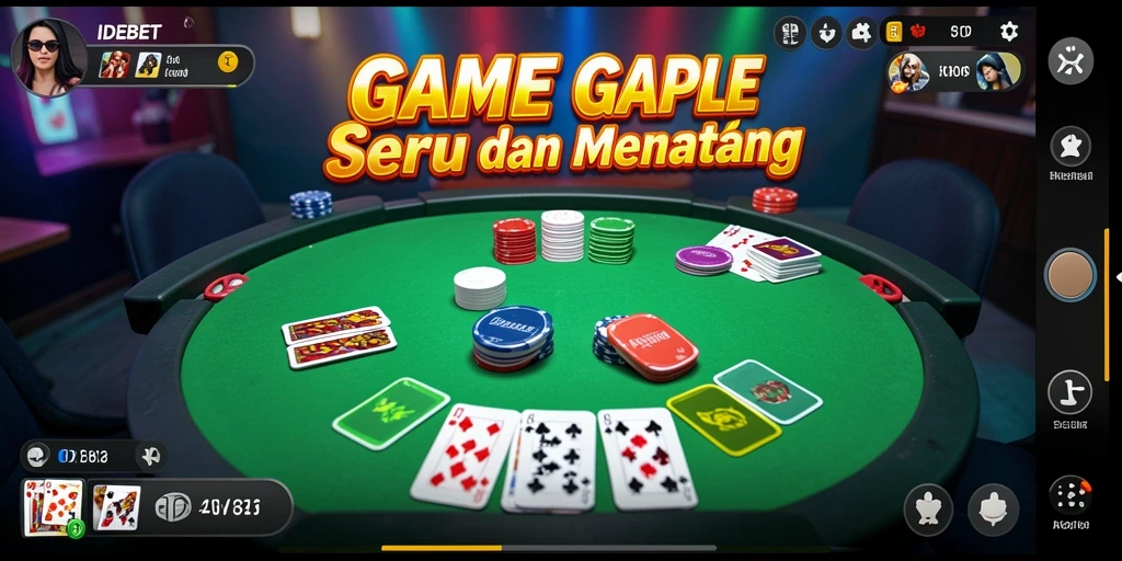Screenshot gameplay Gaple yang seru dan menarik di IDEBET.