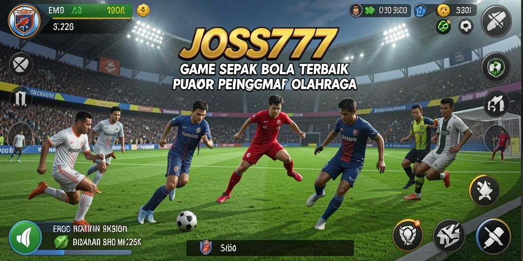 Screenshot gameplay JOSS777 yang menampilkan pertandingan sepak bola yang seru.