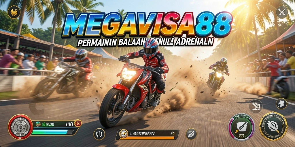 Tangkapan layar gameplay balapan yang menegangkan di MEGAVISA88.