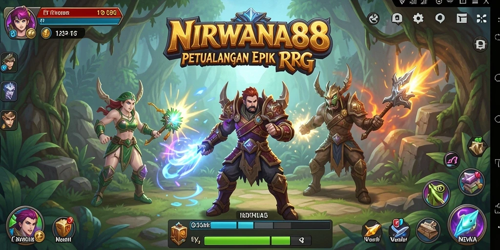 Tangkapan layar menampilkan visual epik dari gameplay NIRWANA88.