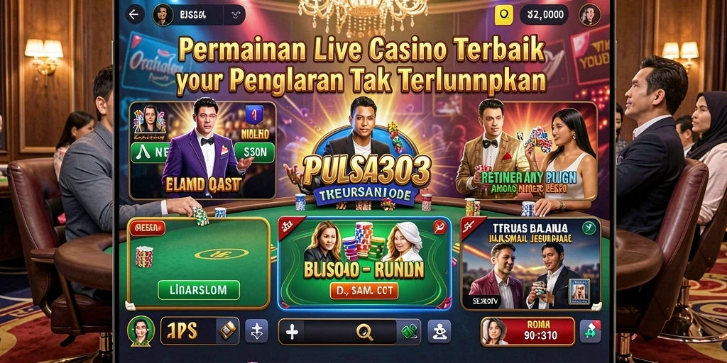 Screenshot PULSA303 menampilkan gameplay kasino langsung yang seru.