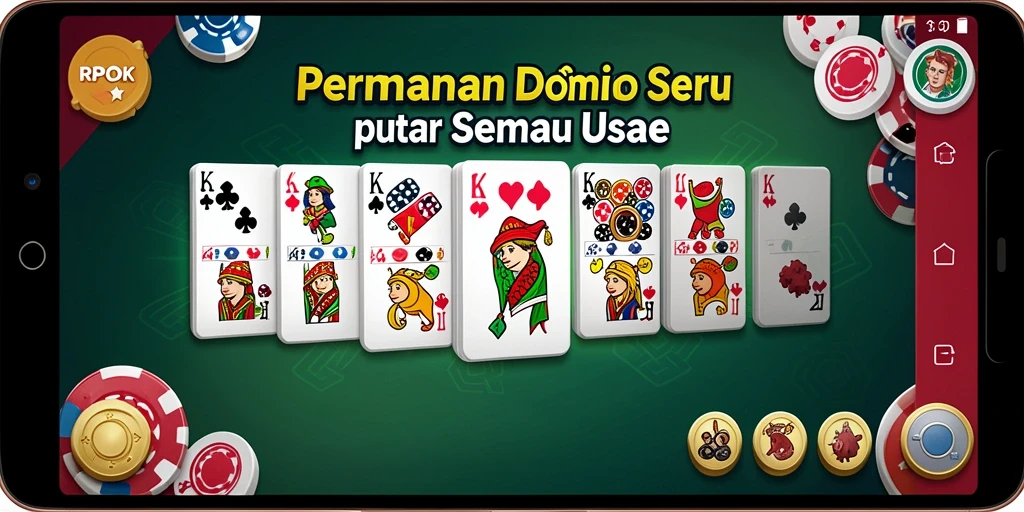 Screenshot gameplay RPOK menampilkan aksi seru permainan Domino.