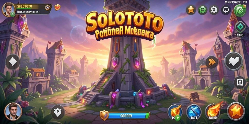 Tampilan epik dari gameplay Tower Defense SOLOTOTO yang memikat.