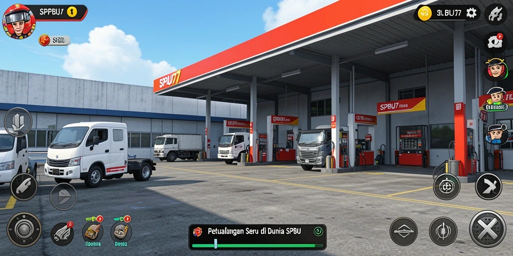 Tampilan gameplay SPBU77 yang menarik dan penuh aksi petualangan.