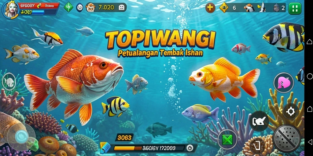 Tangkapan ikan seru dalam permainan TOPIWANGI.