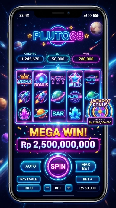 Tampilan antarmuka pluto88 yang user-friendly.